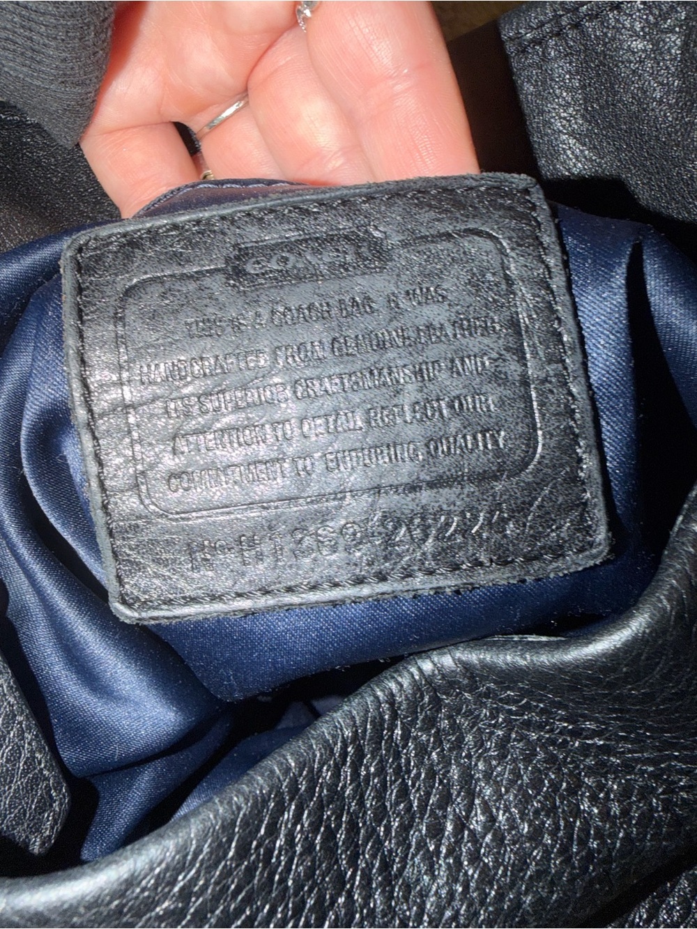 Coach Black Pebbled Leather Shoulder Bag - Picture 8 of 12